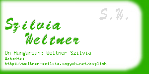 szilvia weltner business card
